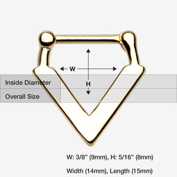 Detail View 1 of Golden Urban Chevron Arrow Septum Clicker
